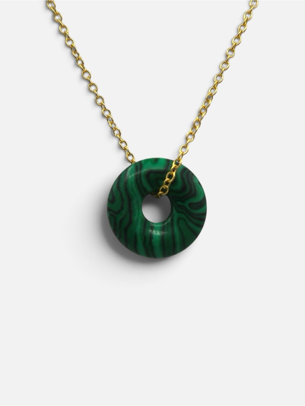 MALACHITE NECKLACE (GOLD)